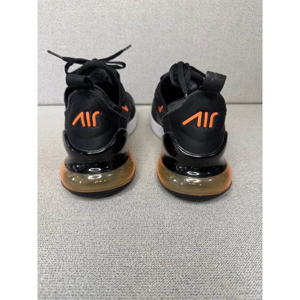 Nike Air Max 270 Black Orange DM3208-001 Kids 5Y Womens 6.5 Running Shoes